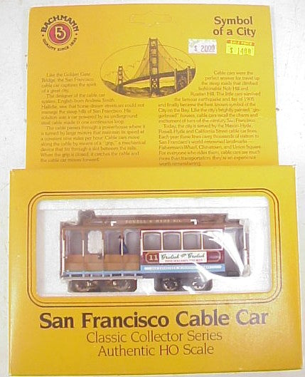 Bachmann 41-0605-G1 HO San Francisco Powered Cable Car