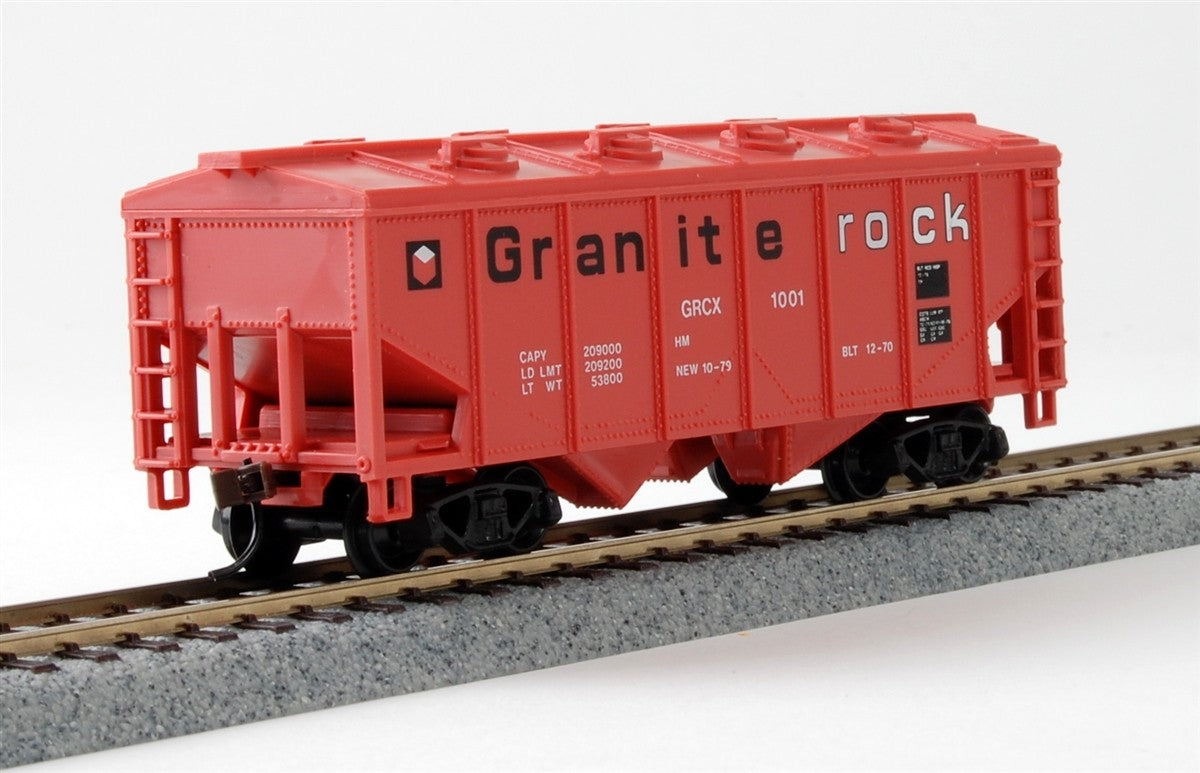 Model Power 98084 HO Granite Rock GRCX 36' 2 Bay Open Hopper