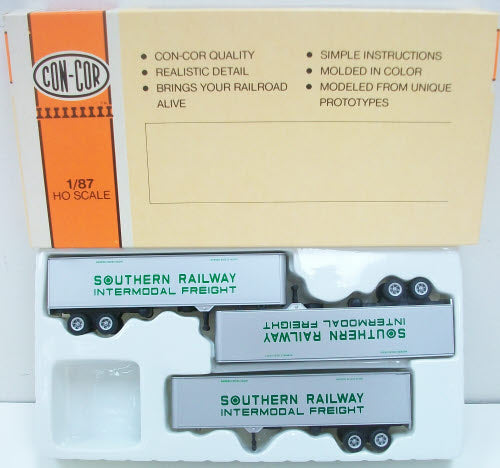 Con-Cor 8126 HO Southern 40' Trailers (Pack of 3)