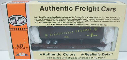Con-Cor 0001-009151 PRR 54' HO Flatcar w/Trailer Kit