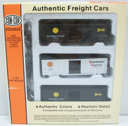 Con-Cor 01-940502 HO Southern Pacific Boxcar Kits (3)