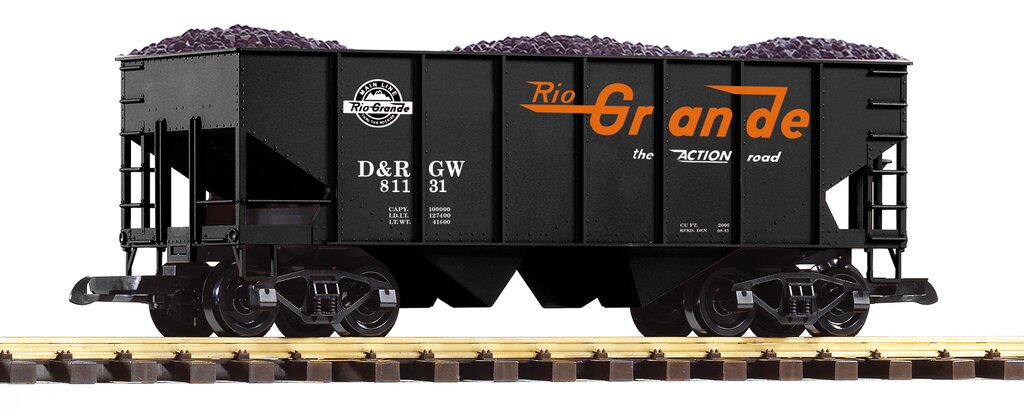 Piko 38917 G Denver & Rio Grande Western Rib-Side Hopper Car w/Coal Load #91131