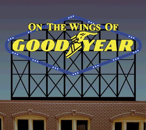 Miller Engineering 88-4051 HO/O The Wings of Goodyear Large Animated Billboard