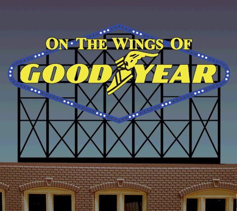 Miller Engineering 44-4052 HO/N The Wings of Goodyear Small Animated Billboard