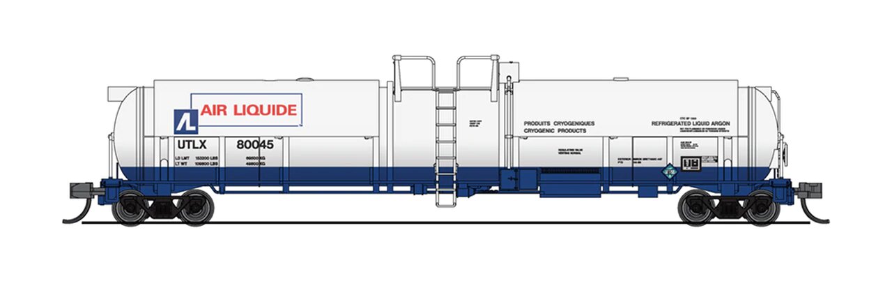 Broadway Limited 3829 N Air Liquide Cryogenic Tank Car #80045