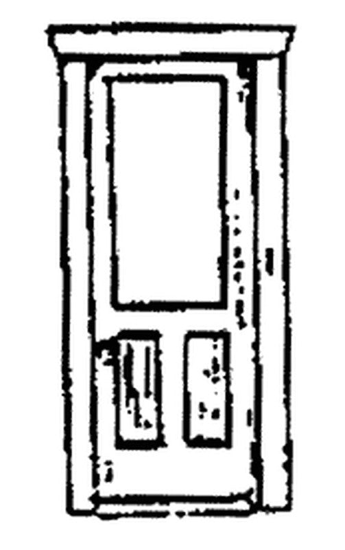 Scale Structures 2061 HO 2 Panel 1 Pane Door (Pack of 2)