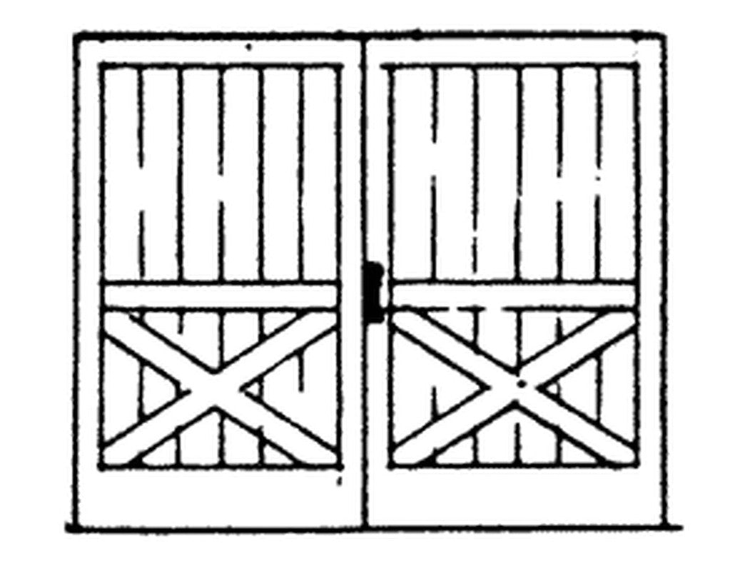 Scale Structures 2365 HO Freight Door without Transom (Pack of 4)
