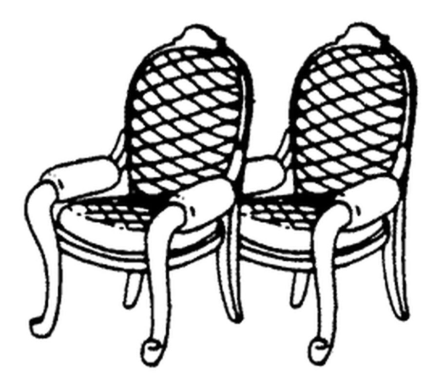 Scale Structures 5134 HO Queen Anne Style Wooden Chair Kit (Pack of 2)