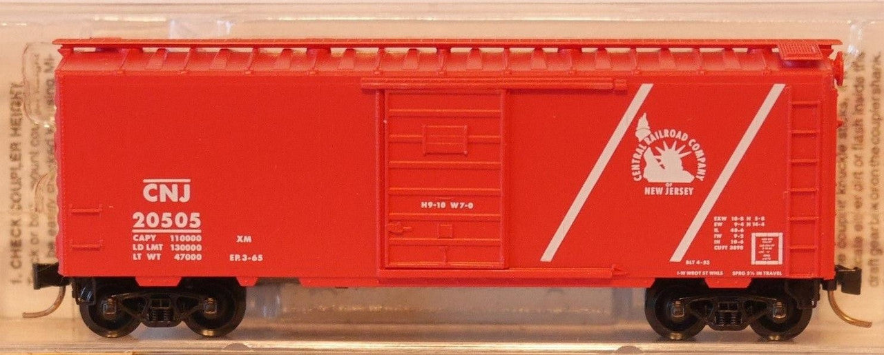 Micro-Trains 02000196 N Scale CNJ 40' Standard Single Door Boxcar #20505