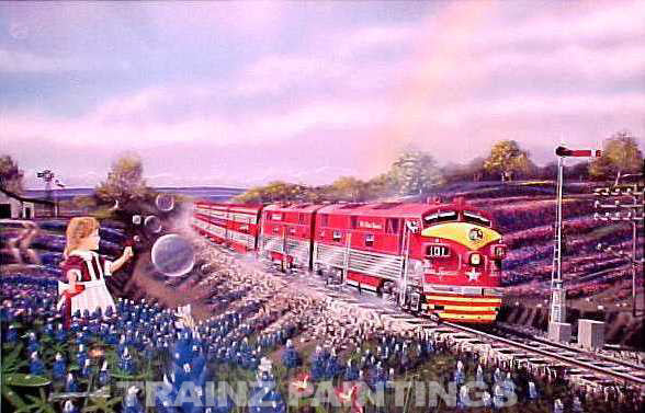 Robert West 234 MKT 'Central Texas Memories' Railroad Art Print - AP