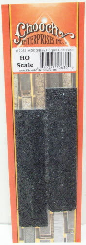 Chooch 7063 HO Scale 40' Hopper Coal Loads for MDC 1484 Cars (Pack of 2)