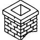 Alexander Scale 2705 HO Scale Unpainted Metal Brick Chimneys (Pack of 2)