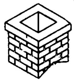 Alexander Scale 2705 HO Scale Unpainted Metal Brick Chimneys (Pack of 2)