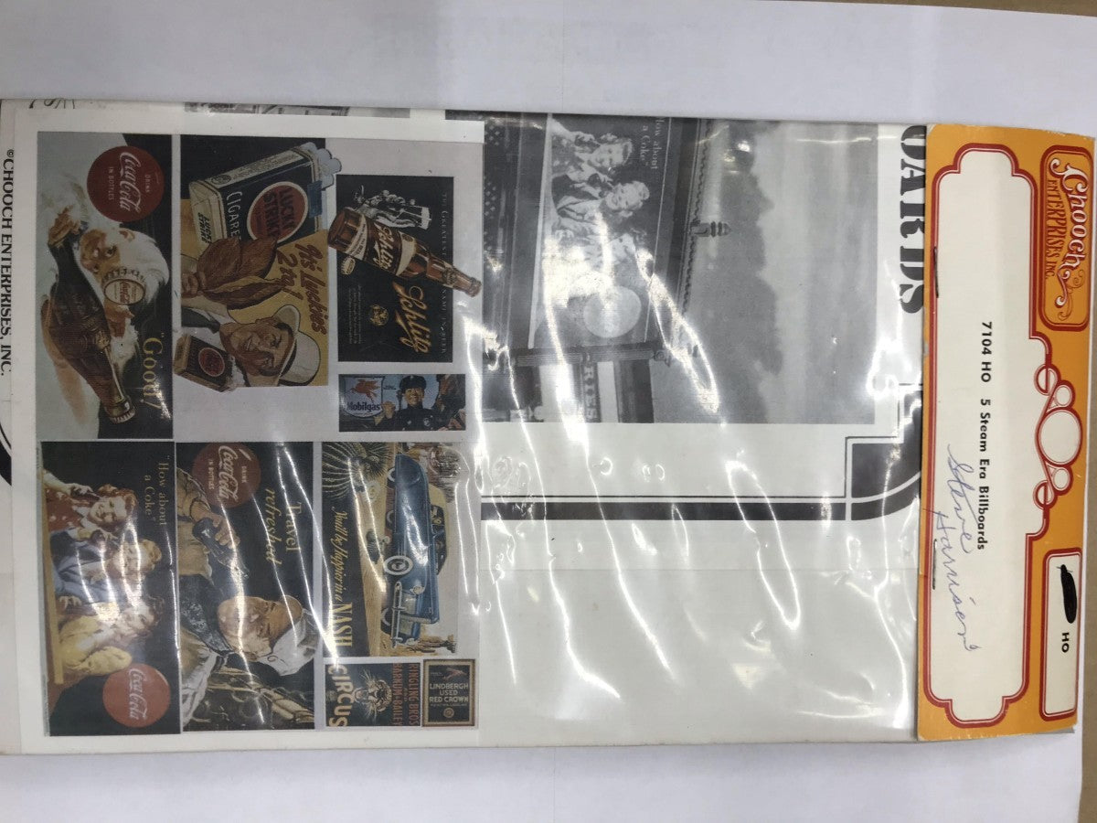 Chooch Enterprises Inc 7104 HO Scale 5 Steam Era Billboard Kits