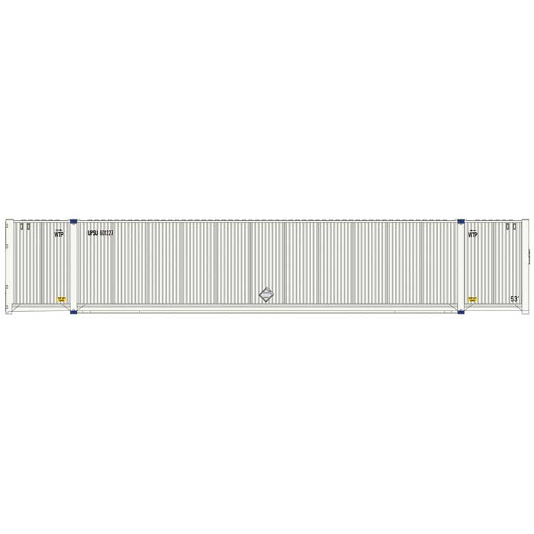 Atlas 20005953 HO UPSU 53' CIMC Cargo Container Set #1 (Pack of 3)