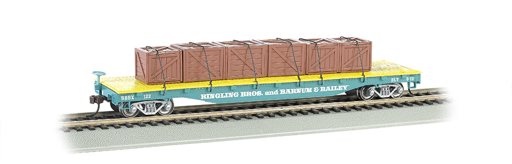 Bachmann 16606 HO Ringling Bros. and Barnum and Bailey Flatcar with Crates #122