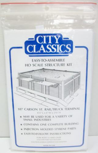 City Classics 107 HO Carson St. Rail/Truck Terminal Kit