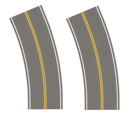 CMR Products 3150010 HO Medium Asphalt Broad Curve Roadway (Pack of 2)