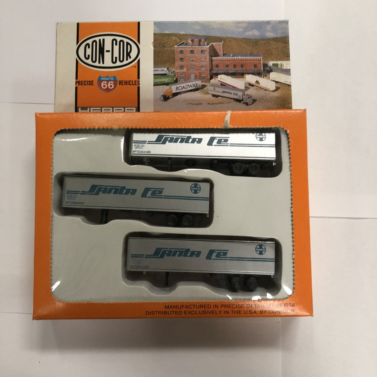 Con-Cor 0004-005101 N 1:160 Santa Fe 40' Piggyback Box Trailers (Pack of 3)