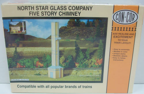 Con-Cor 002-009071 Five Story Chimney HO Kit