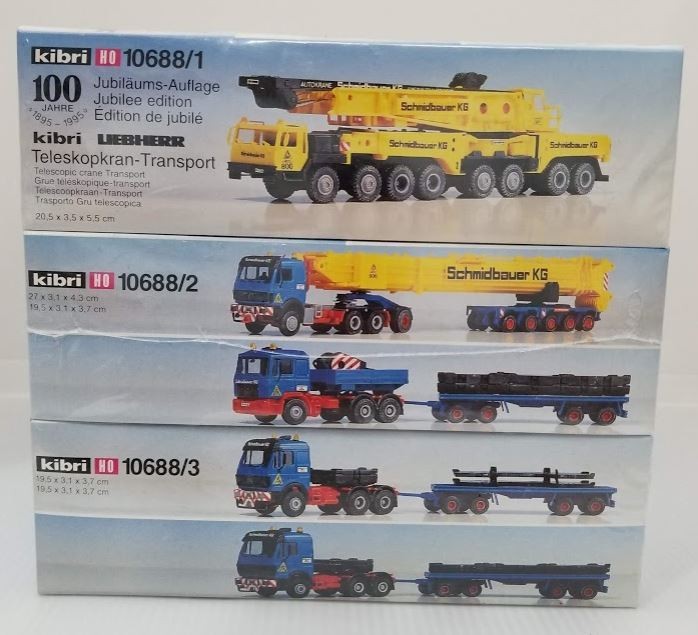 Kibri 10688 HO Scale Telescopic Crane Transport Kits