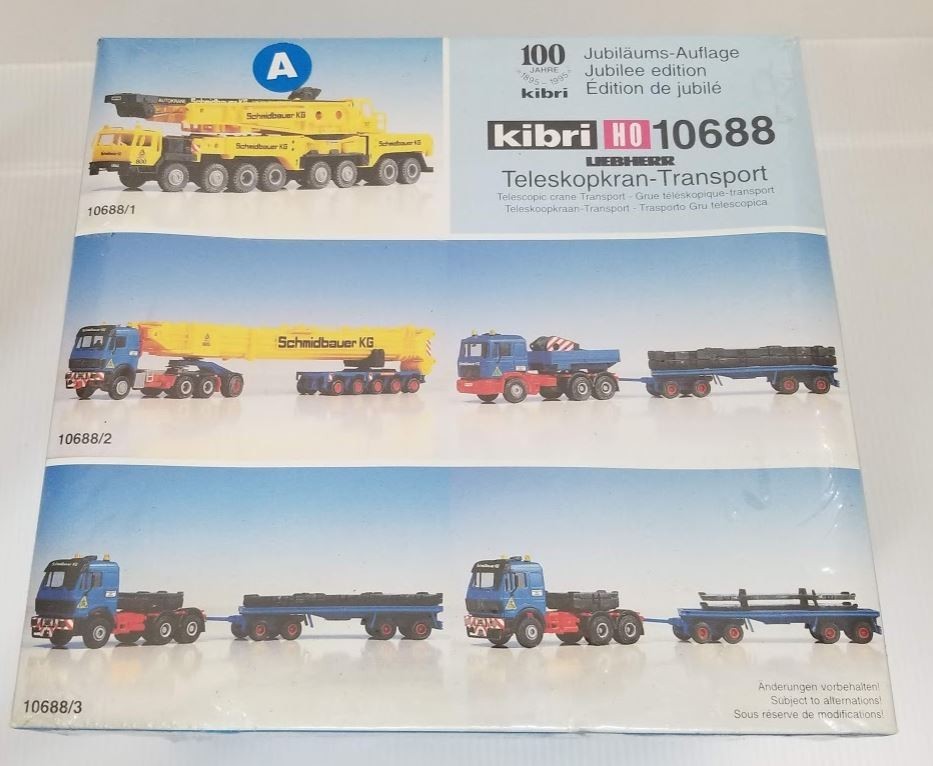 Kibri 10688 HO Scale Telescopic Crane Transport Kits
