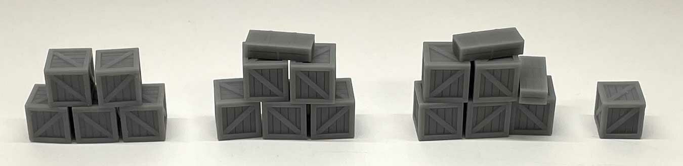 Phoenix Precision Models 31535 HO Undecorated  Assorted Crate Stack (Set of 4)