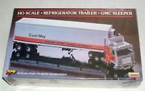 Lindberg 1055 HO Refrigerator Trailer GMC Sleeper