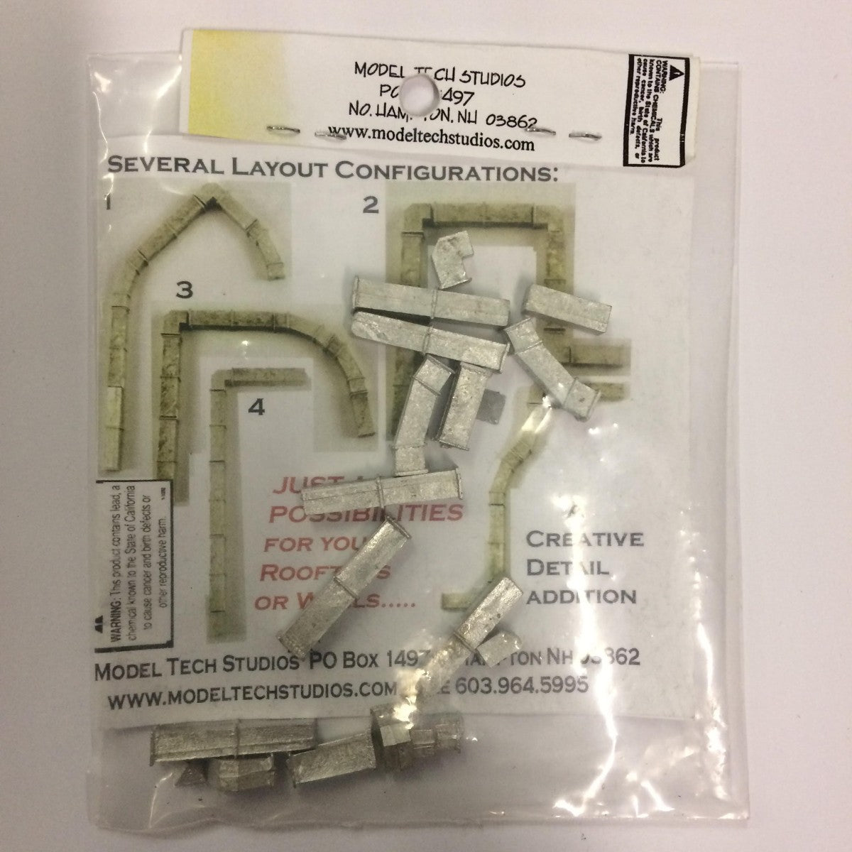 Model Tech Studios D0170 HO Mechanical Ducts Variey Pack