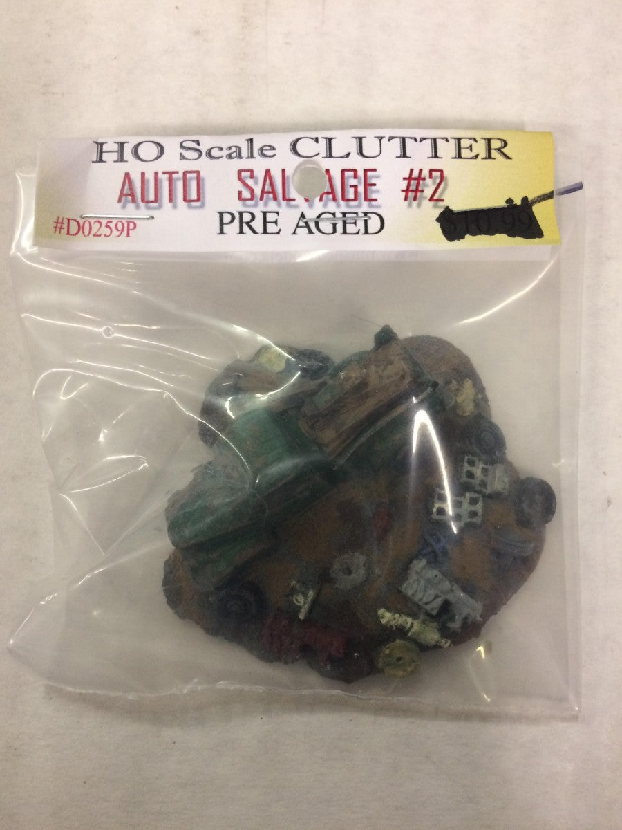 Model Tech Studios D0259P HO Auto Salvage #2 (Pre Aged)