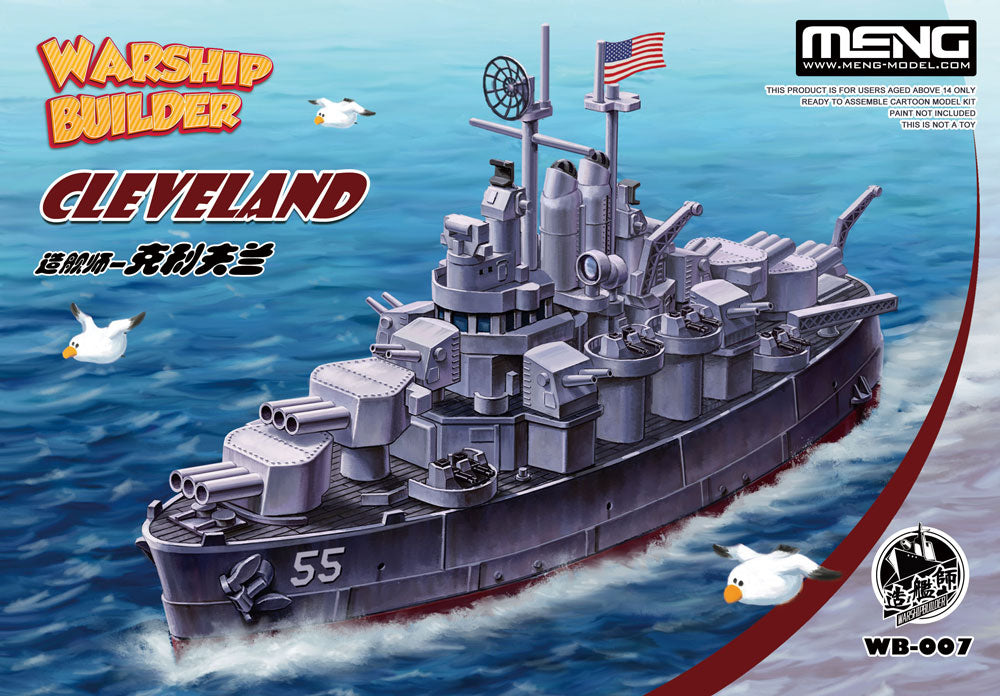 Meng Models WB-007 Warship Builder Cleveland Plastic Model Kit