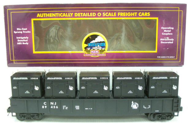 MTH 20-98069 O Jersey Central Gondola Car with LCL Containers #89456