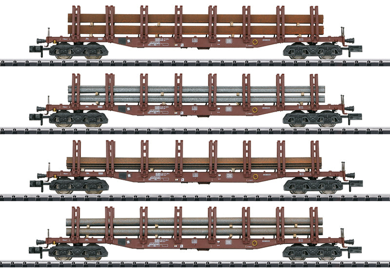 Trix 15484 N DB Type Snps 719 "Steel Transport" Freight Car Set (Set of 4)