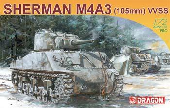 Dragon 7274 1:72 Armor Pro Sherman M4A3 (105mm) VVSSBuilding Military Tank Kit