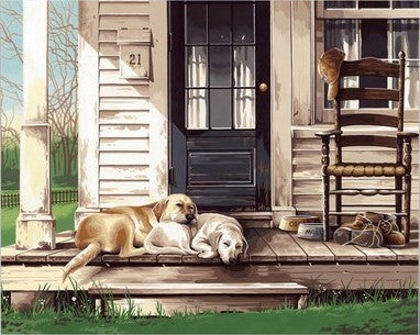 Dimensions 91742 20x14 Lazy Dog Day Paint by Number Kit