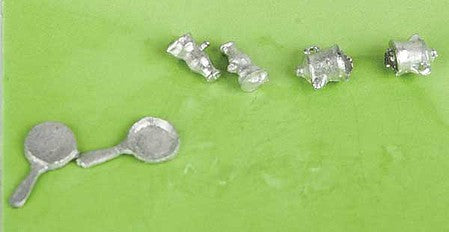 Durango Press 169 HO Unpainted Lamp, Coffee Pot & Frying Pan (Set of 6)