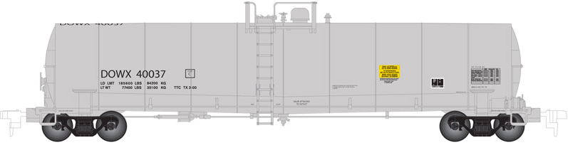 Atlas 50002073 N Dow Chemical ACF 23,500 Gallon Tank Car #40037