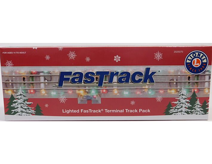 Lionel 2025070 O 10" Straight Multi Colored Lights Terminal Fastrack