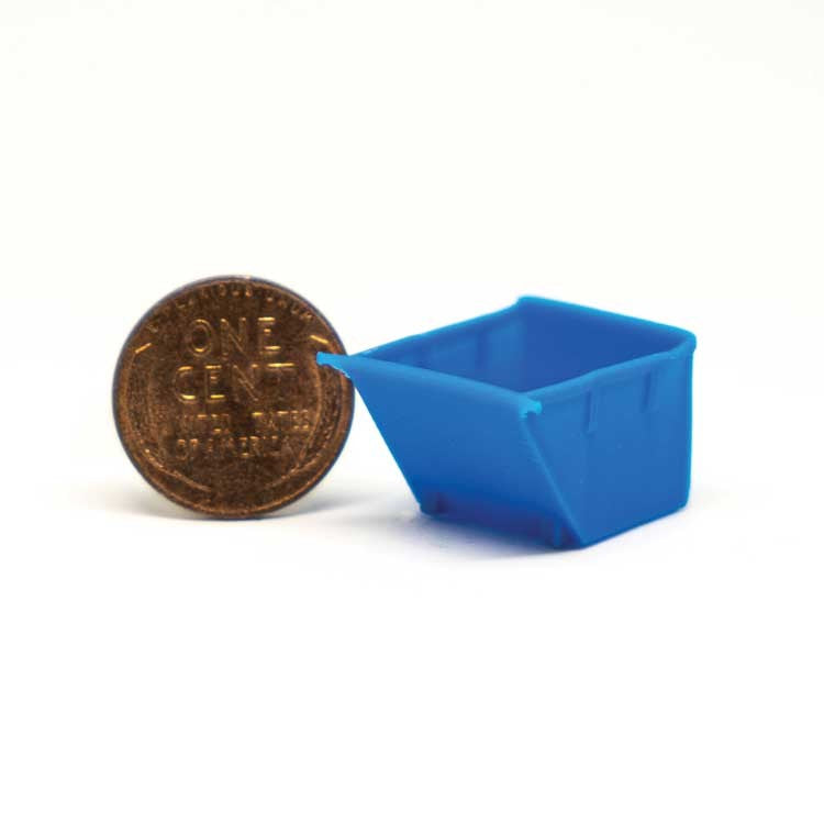 All Scale Miniatures 871763 HO Slant Front Rear Load Open Top Dumpster
