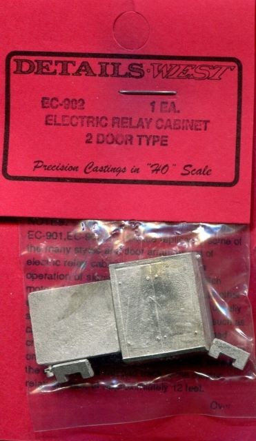 Details West EC-902 HO Scale 2 Door Electic Relay Cabinet