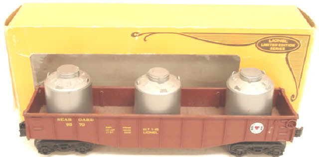 Lionel 6-9370 O Seaboard coast Line Gondola w/ Canisters
