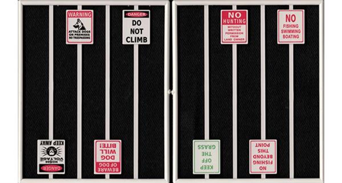 Tichy 2100 O Assorted Warning Signs (Pack of 8)