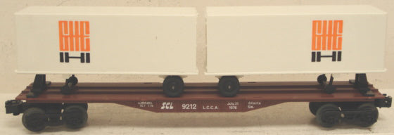 Lionel 6-9212 O Gauge LCCA Seaboard Coast Lines Flatcar w/Vans
