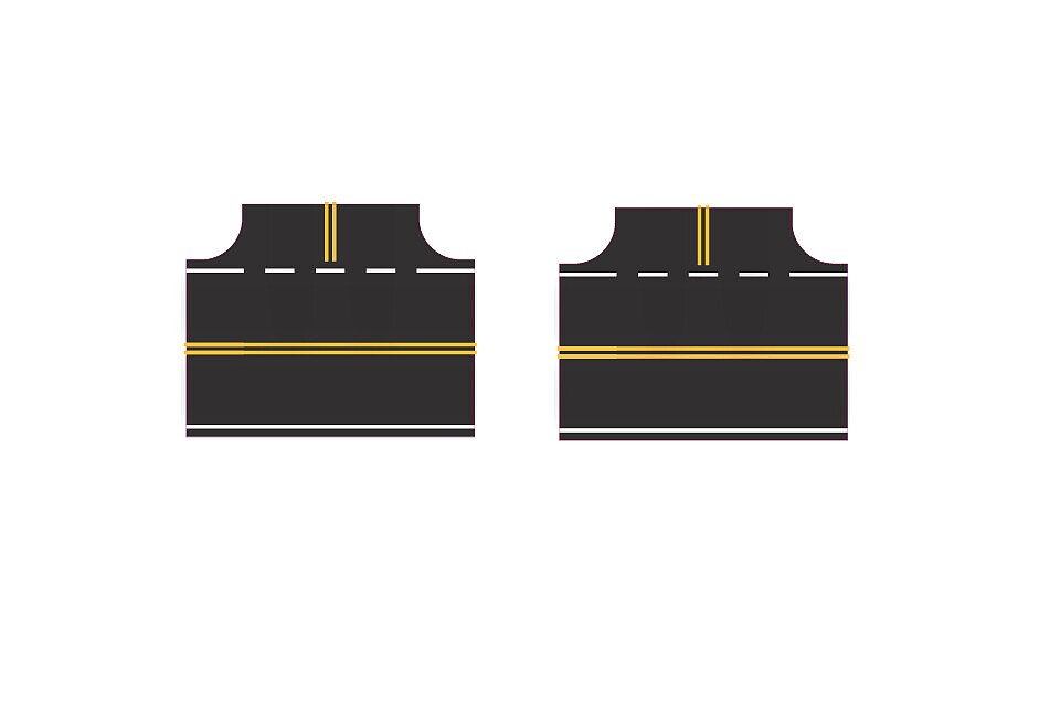 Easy Streets 3252070 N Fresh Asphalt 3-way Intersection