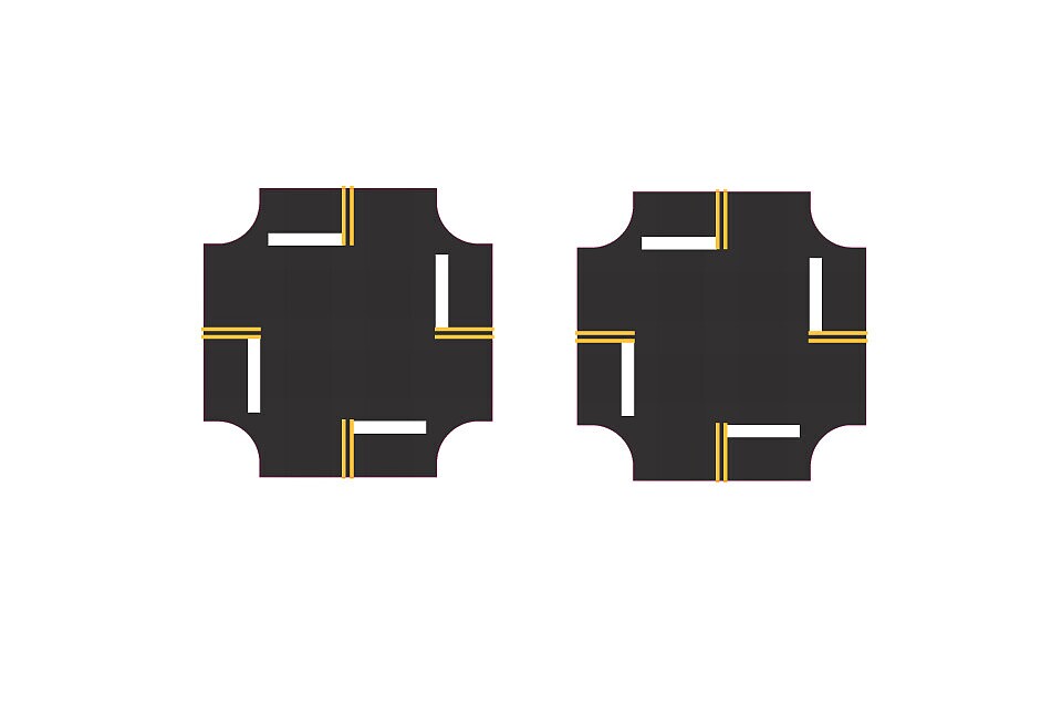 Easy Streets 3252072 N Fresh Asphalt 4-way Intersection 4 Stop