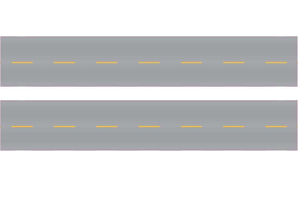 Easy Streets 3253132 N Aged Asphalt 10' Double Passing No Line