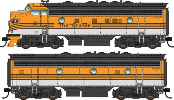 Walthers 910-19971 HO D&RGW EMD F7 A-B Diesel Loco w/ Sound & DCC #5681, #5682
