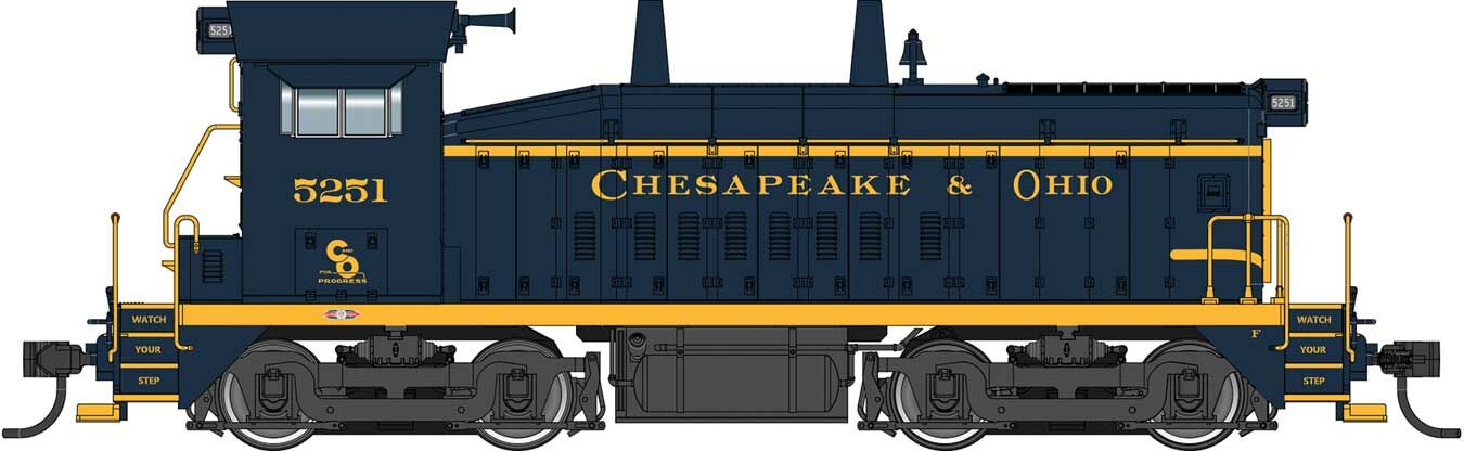 Walthers 920-41501 HO C&O EMD SW9 Diesel Loco - LokSound 5 Sound & DCC #5251