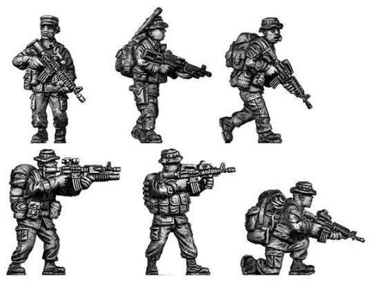 Eureka Miniatures 100MOD060 U.S. Marines Recon Team (Set of 7)