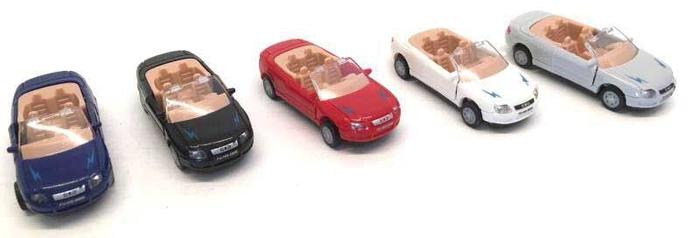 Herpa 64033 HO European Convertible Coupe 2 Assorted Colors